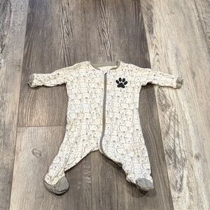 Tuffy Paw Print White Baby Onesie